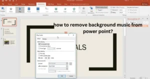 how to remove background music from power point